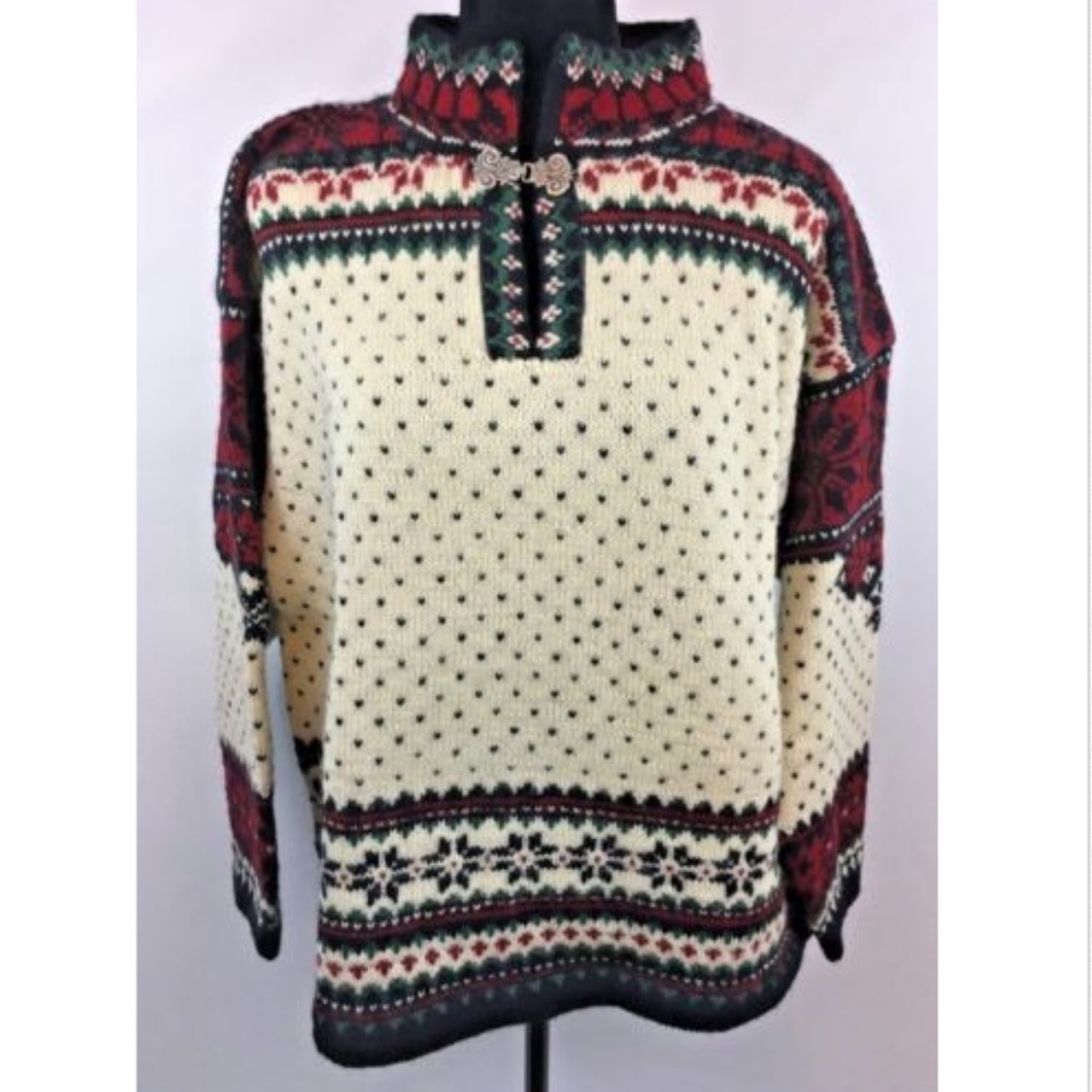 Mens Dale of Norway Hand Knit Wool Sweater